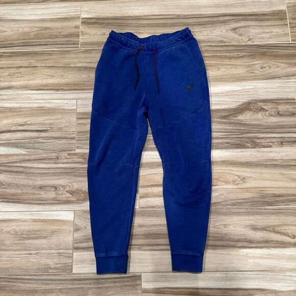 Royal Blue Nike Tech Fleece Joggers - Picture 1 of 3